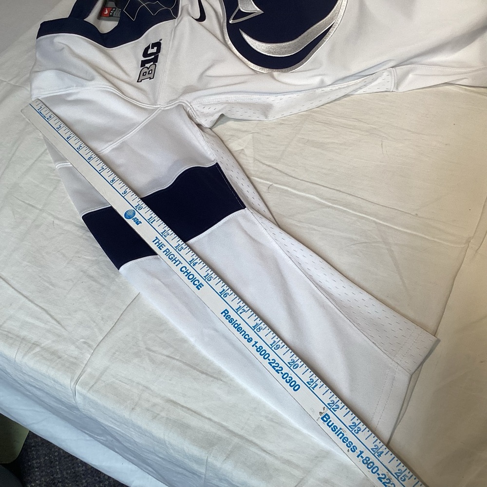 Penn State Nittany Lions Nike White And Navy Blue Hockey Jersey Mens Size Medium - Picture 13 of 13
